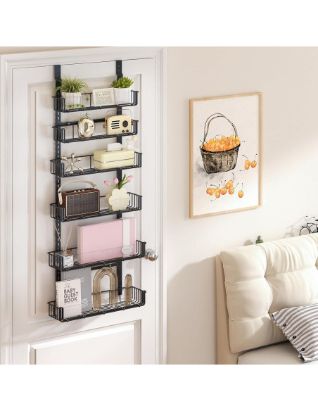 Organizador de despensa ajustable Delamu 6 niveles negro Organizador de despensa ajustable Delamu 6 niveles negro