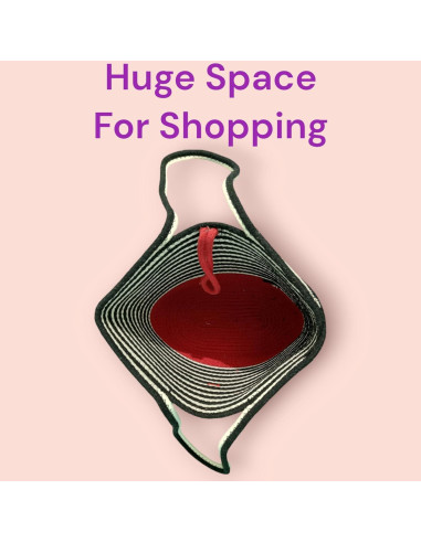 Bolso de yute Vintage Vogue para mujeres - Gran capacidad