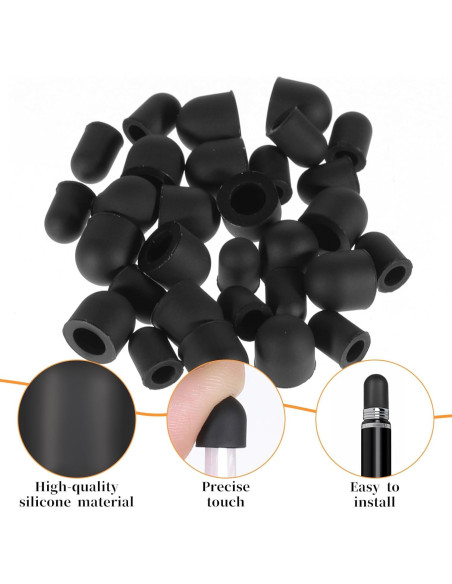 30 Puntas de Goma Universales para Estilógrafos Vin Beauty 30 Puntas de Goma Universales para Estilógrafos Vin Beauty