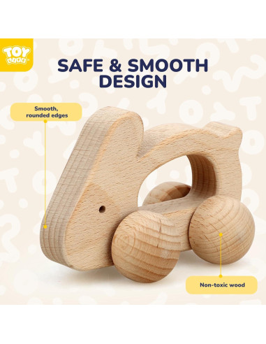 Conjunto de Coches de Juguete de Madera TOY Life - Animales