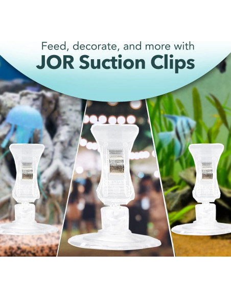 Paquete de 4 Clips de Ventosa JOR para Acuarios 5 cm Paquete de 4 Clips de Ventosa JOR para Acuarios 5 cm