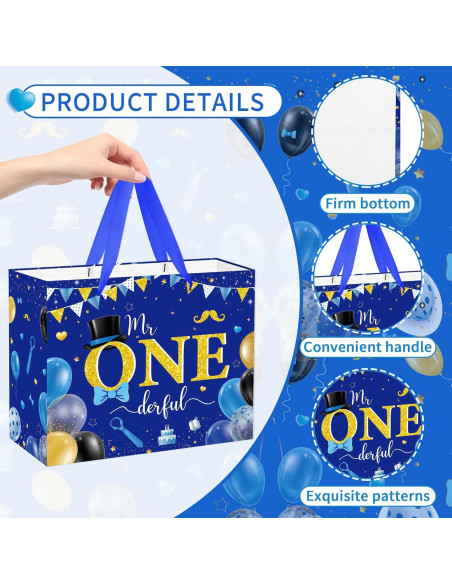 Bolsa de Regalo EoBeCy 1er Cumpleaños Niño Mr. Onederful Bolsa de Regalo EoBeCy 1er Cumpleaños Niño Mr. Onederful