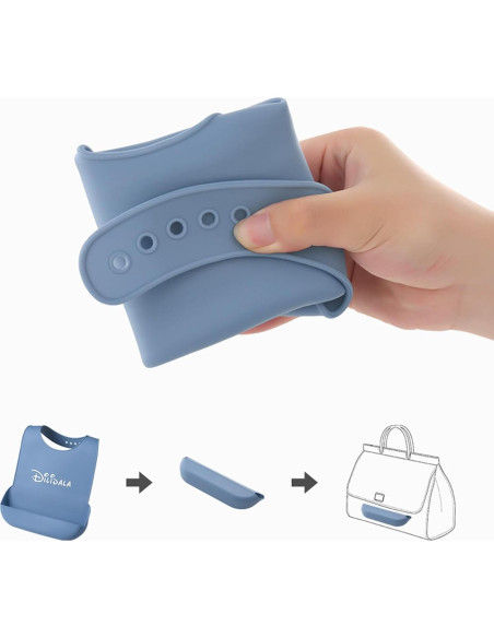 Bibs de Silicona Ajustables y Lavables para Adultos - Gris Bibs de Silicona Ajustables y Lavables para Adultos - Gris