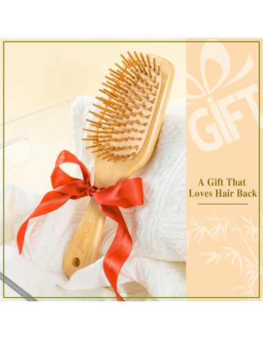 Cepillo de Pelo de Bambú BFWood con Cerditas para Masaje