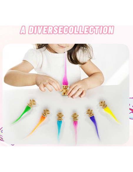 12 Muñecas Troll Mini Yintlilocn, 1.98 cm, Colores Variados 12 Muñecas Troll Mini Yintlilocn, 1.98 cm, Colores Variados