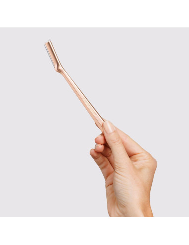 Razor Facial Tweezerman Oro Rosa - Reutilizable con 3 Hojas