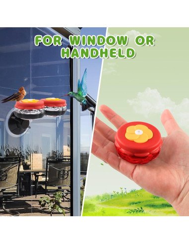 Alimentador de Colibrí Gbekery Juego de 2 Vidrio 29.57 ml