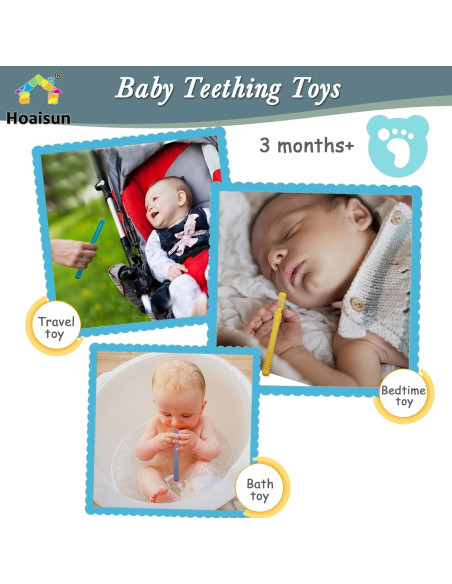 Mordedores de Silicona para Bebés 3-6 Meses - Paquete de 8 Mordedores de Silicona para Bebés 3-6 Meses - Paquete de 8