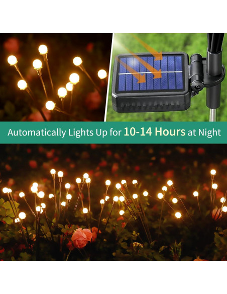 Luces Solares para Jardín VIGNUTO 2 Paquetes 16 LED IP65 Luces Solares para Jardín VIGNUTO 2 Paquetes 16 LED IP65