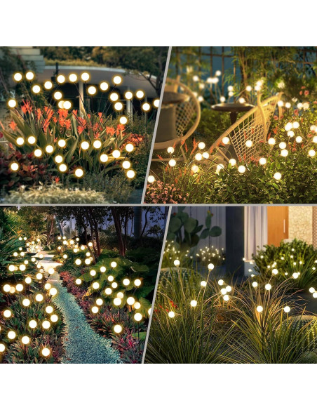 Luces Solares para Jardín VIGNUTO 2 Paquetes 16 LED IP65 Luces Solares para Jardín VIGNUTO 2 Paquetes 16 LED IP65