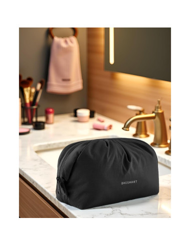 Bolsa de Maquillaje de Viaje BAGSMART Negra 17.9x8.8x11.4cm