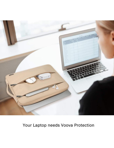 Voova Funda para Laptop 13-13.6" Albaricoque Impermeable
