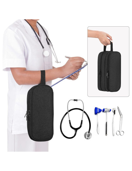 Funda para Estetoscopio Trunab Negra, Acomoda 2 Estetoscopios Funda para Estetoscopio Trunab Negra, Acomoda 2 Estetoscopios