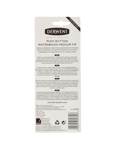 Pincel de Agua Derwent Punta Media 23.5 cm Nylon