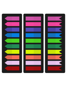 KICNIC Pestañas Adhesivas de Flecha 750 Pcs 10 Colores