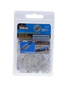 Conector Modular RJ-45 8P8C Ideal 85-370 para CAT5e - 25 Unidades 2