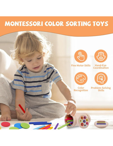 Juguete Educativo de Madera YHHYToy Clasificación de Colores