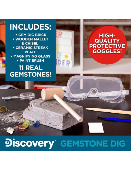 Kit de Ciencia STEM Excavación de Gemas Discovery Kids Kit de Ciencia STEM Excavación de Gemas Discovery Kids