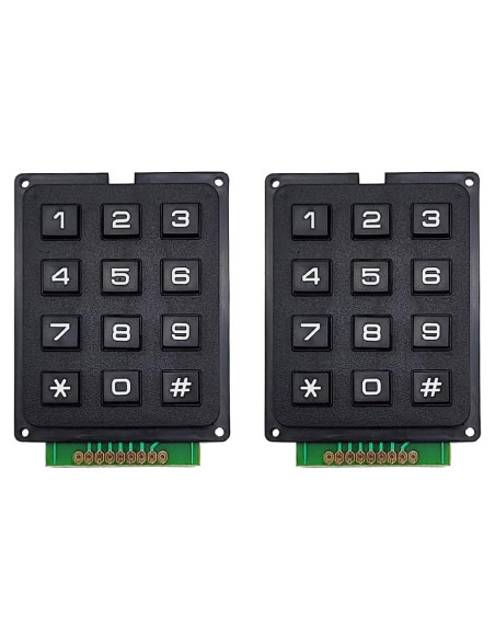 Teclado Matriz 3x4 SazkJere 12 Teclas para Microcontrolador Teclado Matriz 3x4 SazkJere 12 Teclas para Microcontrolador