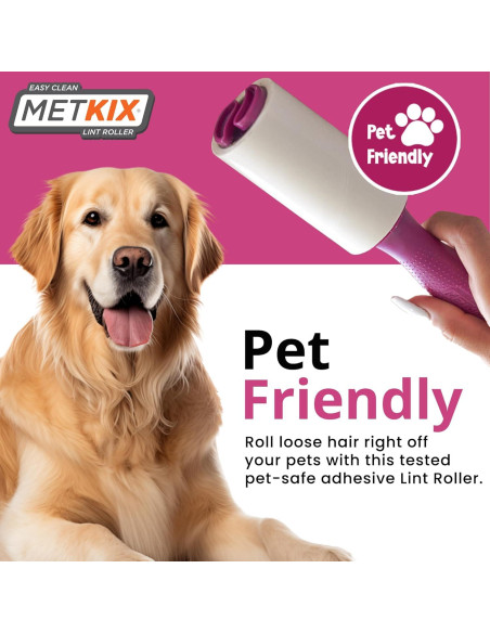 Rodillo de Pelusa Metkix para Mascotas 1 Unidad 100 Hojas Rodillo de Pelusa Metkix para Mascotas 1 Unidad 100 Hojas