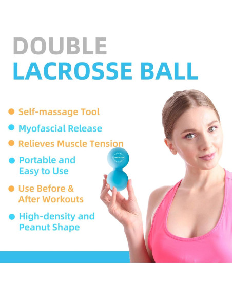 Pelota de Masaje Doble MURLIEN para Liberación Miofascial - Azul Pelota de Masaje Doble MURLIEN para Liberación Miofascial - Azul