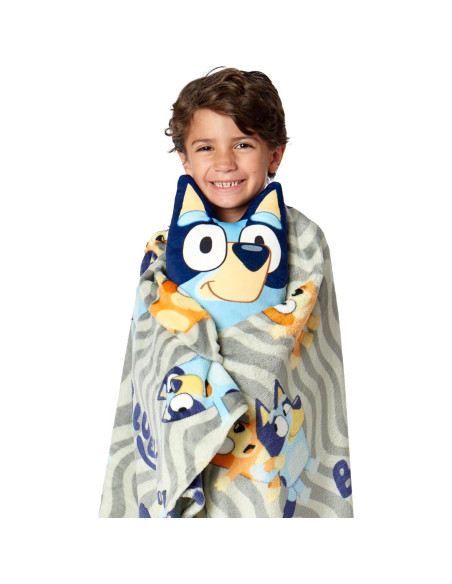 Conjunto Manta y Almohada Abrazo Bluey 127x152 cm Suave Conjunto Manta y Almohada Abrazo Bluey 127x152 cm Suave