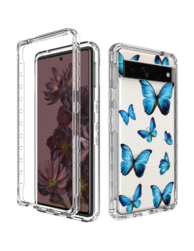 Funda Protectora TPU Cristalina Mariposa para Google Pixel 7 Pro