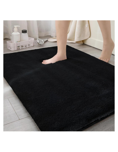Alfombra de Baño MINIDEAR 40x61cm Negra Antideslizante