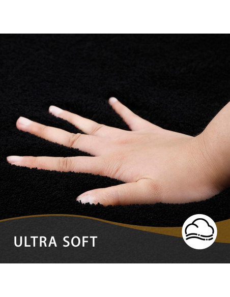 Alfombra de Baño MINIDEAR 40x61cm Negra Antideslizante Alfombra de Baño MINIDEAR 40x61cm Negra Antideslizante