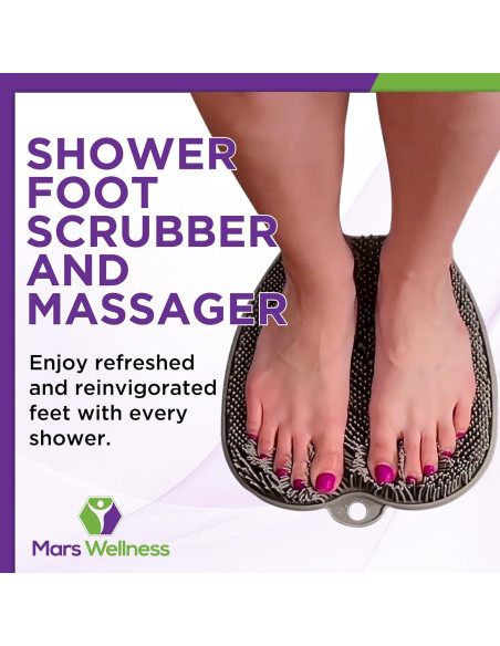 Exfoliador y Masajeador de Pies Mars Wellness Gris 30x27.4cm Exfoliador y Masajeador de Pies Mars Wellness Gris 30x27.4cm