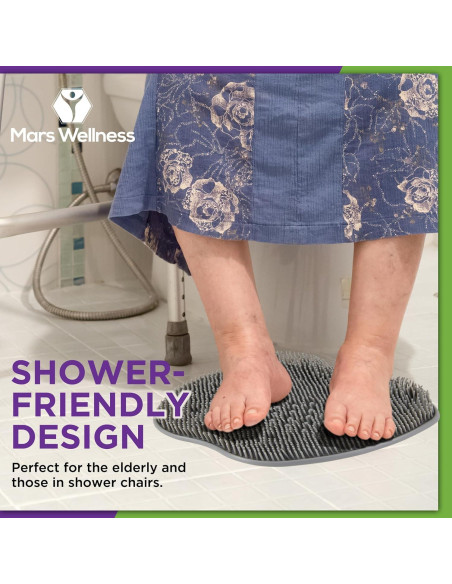 Exfoliador y Masajeador de Pies Mars Wellness Gris 30x27.4cm Exfoliador y Masajeador de Pies Mars Wellness Gris 30x27.4cm