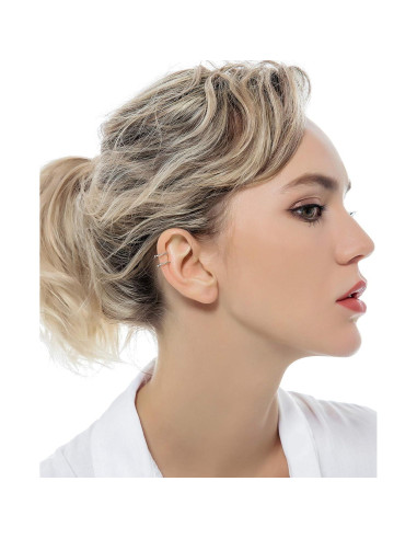 Aretes Clip Tornito 10 Pares Acero Inoxidable Ajustables