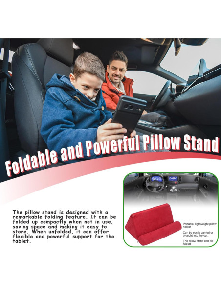 Soporte de Almohada para Tableta y Teléfono lvifloae Rojo Soporte de Almohada para Tableta y Teléfono lvifloae Rojo