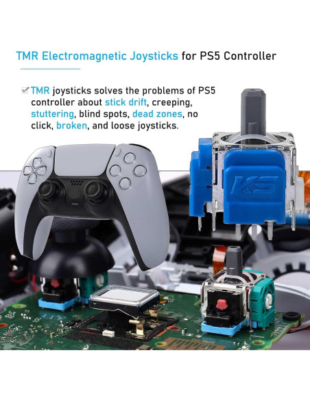 Ikpek 2 Joysticks Reemplazo para Controlador PS5 TMR Anti-Deriva Ikpek 2 Joysticks Reemplazo para Controlador PS5 TMR Anti-Deriva