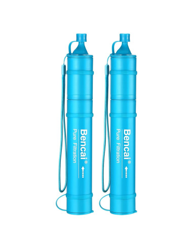 Filtro de Agua Portátil Bencai con Brújula - Paquete de 2