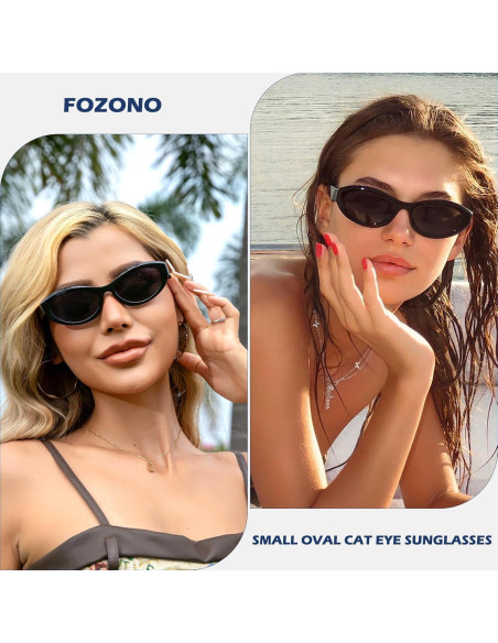 Gafas de sol ovaladas estilo ojo de gato Y2K para mujer Gafas de sol ovaladas estilo ojo de gato Y2K para mujer