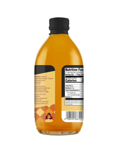 Vinagre de Sidra de Manzana Orgánico De Nigris 500ml Pack 2 Vinagre de Sidra de Manzana Orgánico De Nigris 500ml Pack 2