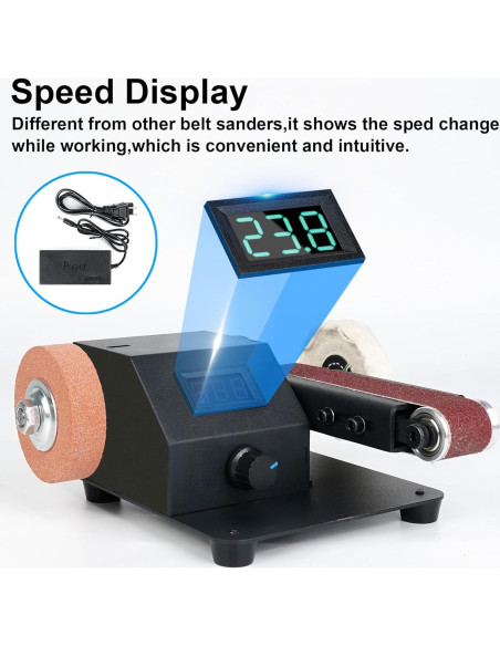 Mini Lijadora de Banda OUYANG 350W Velocidad Ajustable 10 Correas Mini Lijadora de Banda OUYANG 350W Velocidad Ajustable 10 Correas