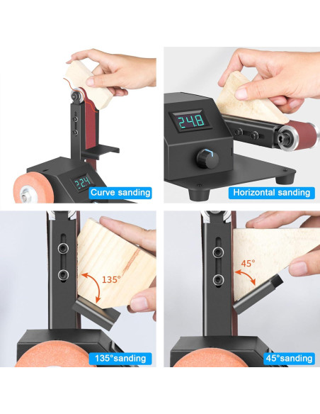 Mini Lijadora de Banda OUYANG 350W Velocidad Ajustable 10 Correas Mini Lijadora de Banda OUYANG 350W Velocidad Ajustable 10 Correas