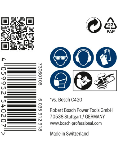 Red de Lijado Bosch Expert M480 125 mm Grano 120 - 50 Piezas