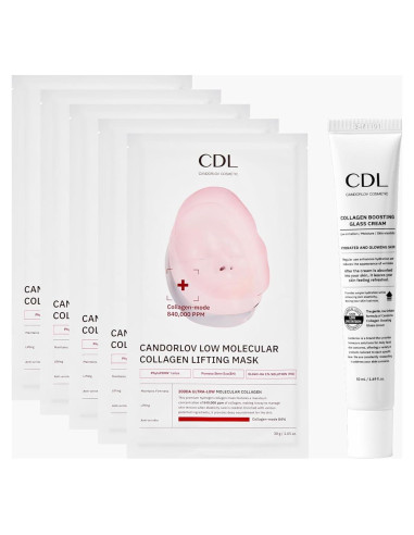 Dúo de Colágeno Coreano CANDORLOV: Mascarilla y Crema Hidratante