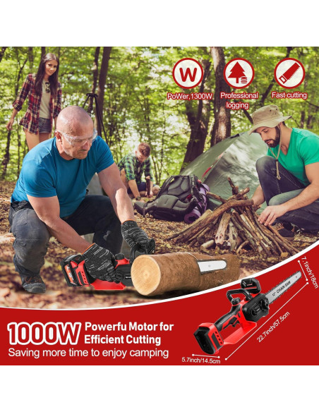 Motosierra eléctrica Birstlye 12" sin escobillas 1000W Motosierra eléctrica Birstlye 12" sin escobillas 1000W