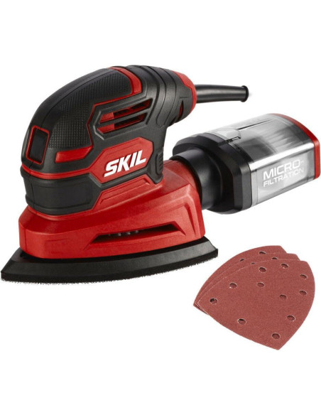 Lijadora de Detalle SKIL SR250801 con 3 Papeles de Lija Lijadora de Detalle SKIL SR250801 con 3 Papeles de Lija