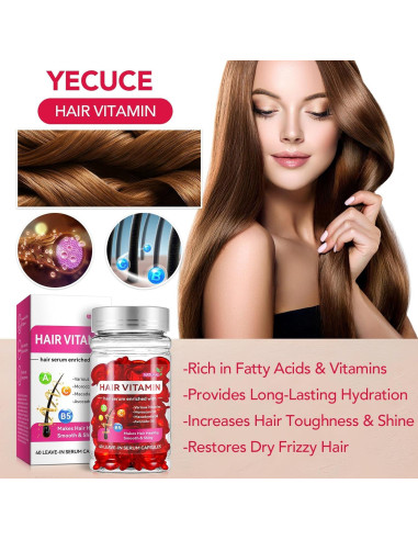 Cápsulas de Suero Vitamínico para el Cabello bnHUlMXw - 40PC