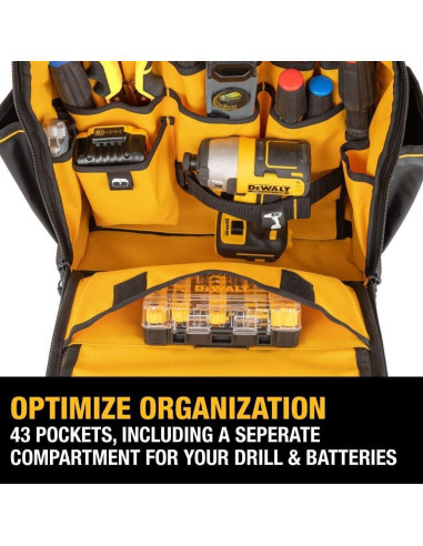 Mochila DEWALT DWST560102 para herramientas, resistente al agua