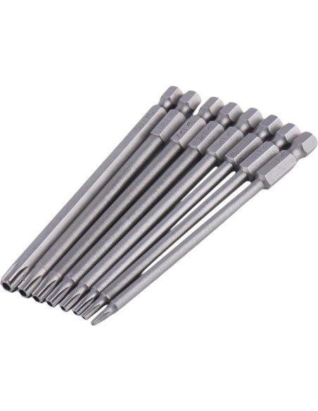 Juego de Puntas Torx Yakamoz 8pcs 100mm Hexagonal Juego de Puntas Torx Yakamoz 8pcs 100mm Hexagonal