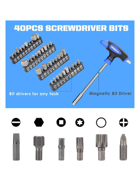 Juego de Destornilladores 120 Piezas URASISTO Magnéticos Juego de Destornilladores 120 Piezas URASISTO Magnéticos