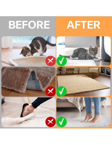 Agarradores de Alfombra Antideslizantes Reutilizables 12 Pcs