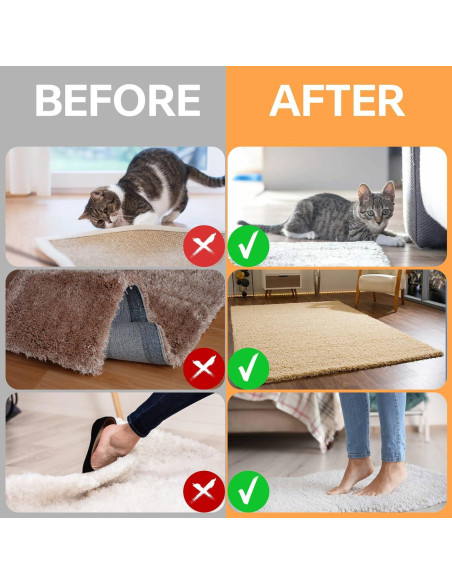 Agarradores de Alfombra Antideslizantes Reutilizables 12 Pcs Agarradores de Alfombra Antideslizantes Reutilizables 12 Pcs