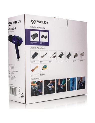 Pistola de Calor WELDY HG 330-S - Kit de Envoltura Automotriz